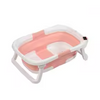 Foldable Baby Bathtub with Thermometer & Soft Cushion – Portable Travel Tub for Newborns & Toddlers