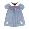 Baby Girls' Cotton Rabbit Applique Clothes: Summer Casual Wear