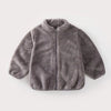 Kids Corduroy Plush Coat – Zip-Up Turtleneck & Cozy Warmth