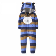 Dragon Stripes Long Sleeve Hooded Jumpsuit