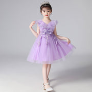 Halter Lapel Lace Flower Girl Princess Dress