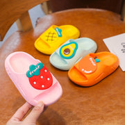 Cute Cartoon Fruit Design Slippers For Kids