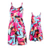 Set Of Cute Family Floral Dresses For Mom And Baby