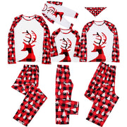 Family Matching Pajamas Set Mother Father Kids  and Dog Scarf