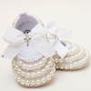 Soft Sole Handmade Pearl Diamond Baby Shoes