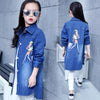 Fashion Model Oversized Denim Jacket