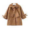 Oversized Bow Woolen Coat