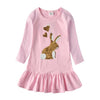 Sequin Rabbit Design Long Sleeve Top Dress